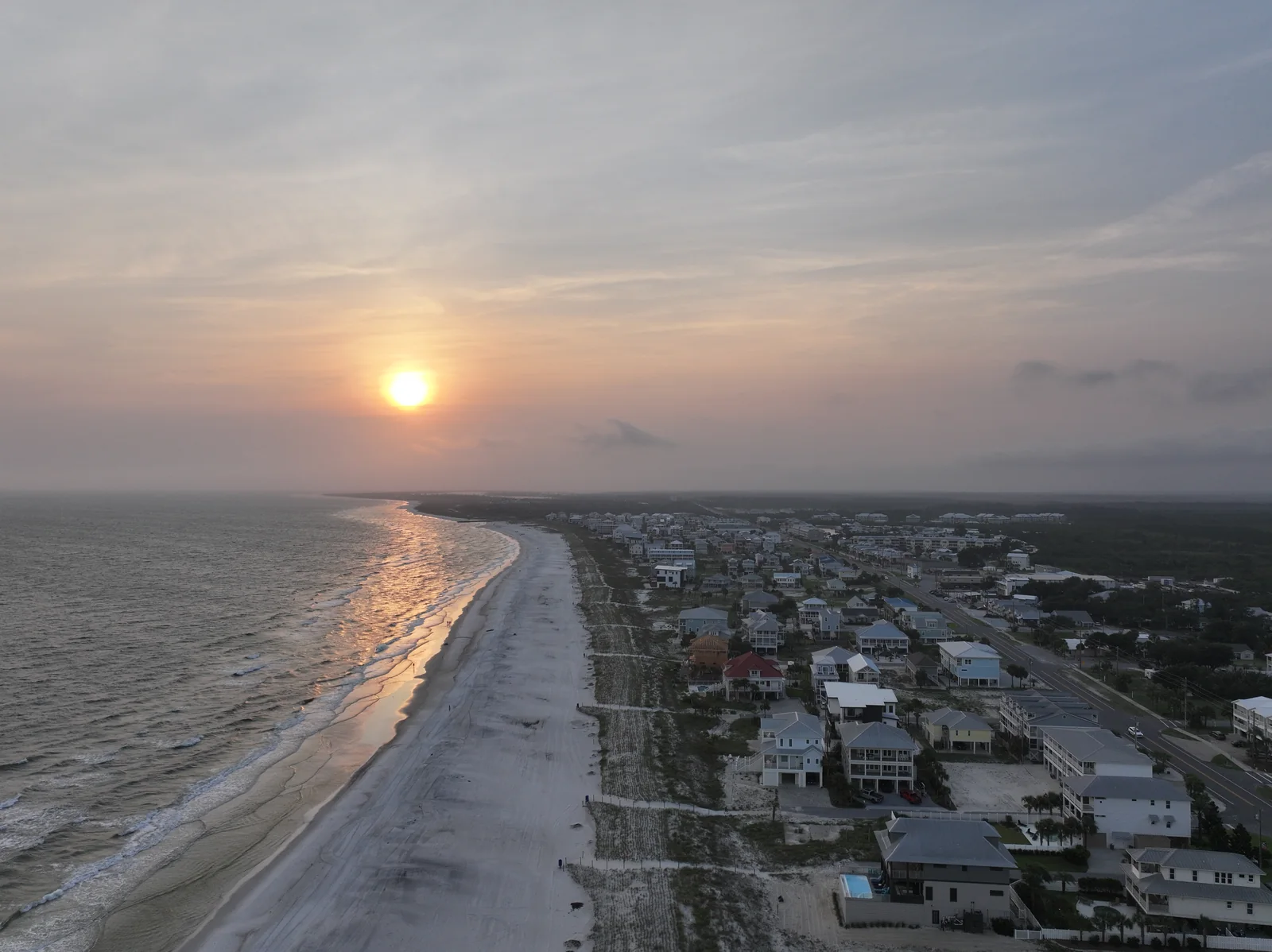 Mexico Beach Florida sunset aerial folder