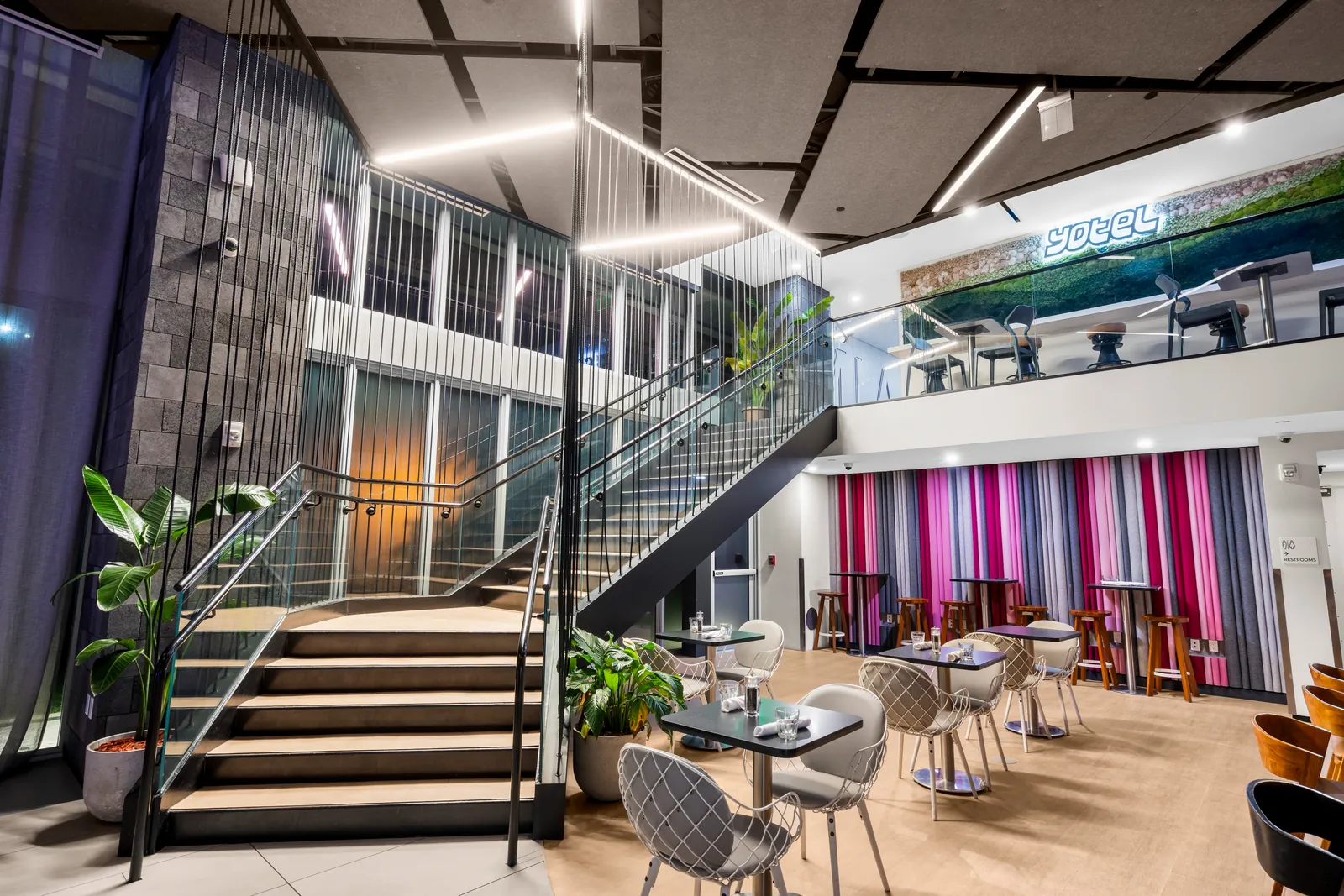 Hotel and hospitality photography folder: YOTEL Miami lobby and restaurant